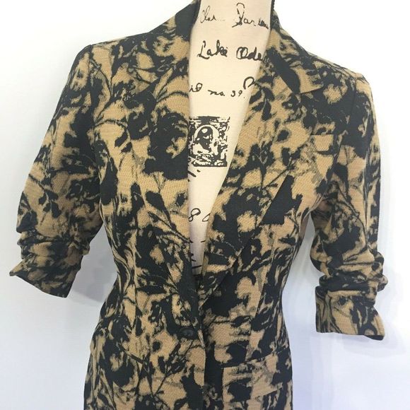 Coldwater Creek Blazer XS Brown 1 Button - Picture 2 of 8